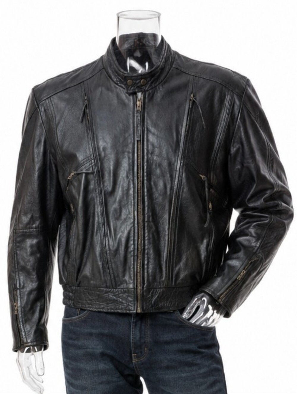 5 Heads Leather Motorcycle Jacket SKUCH062